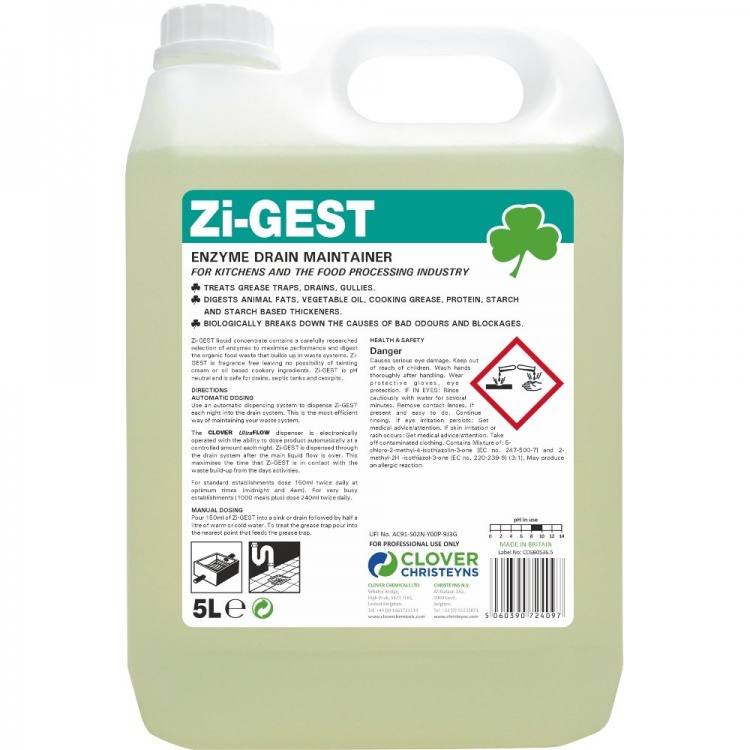 Clover Chemicals Zi-Gest Enzyme Drain Maintainer (470)